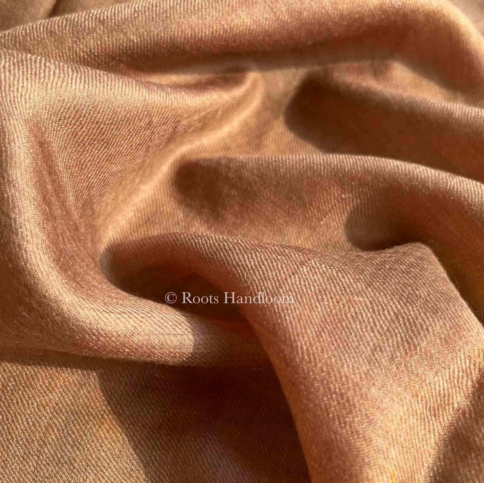 Beige Brown Pashmina Stole with Hashi Dar Embroidery - Image 6