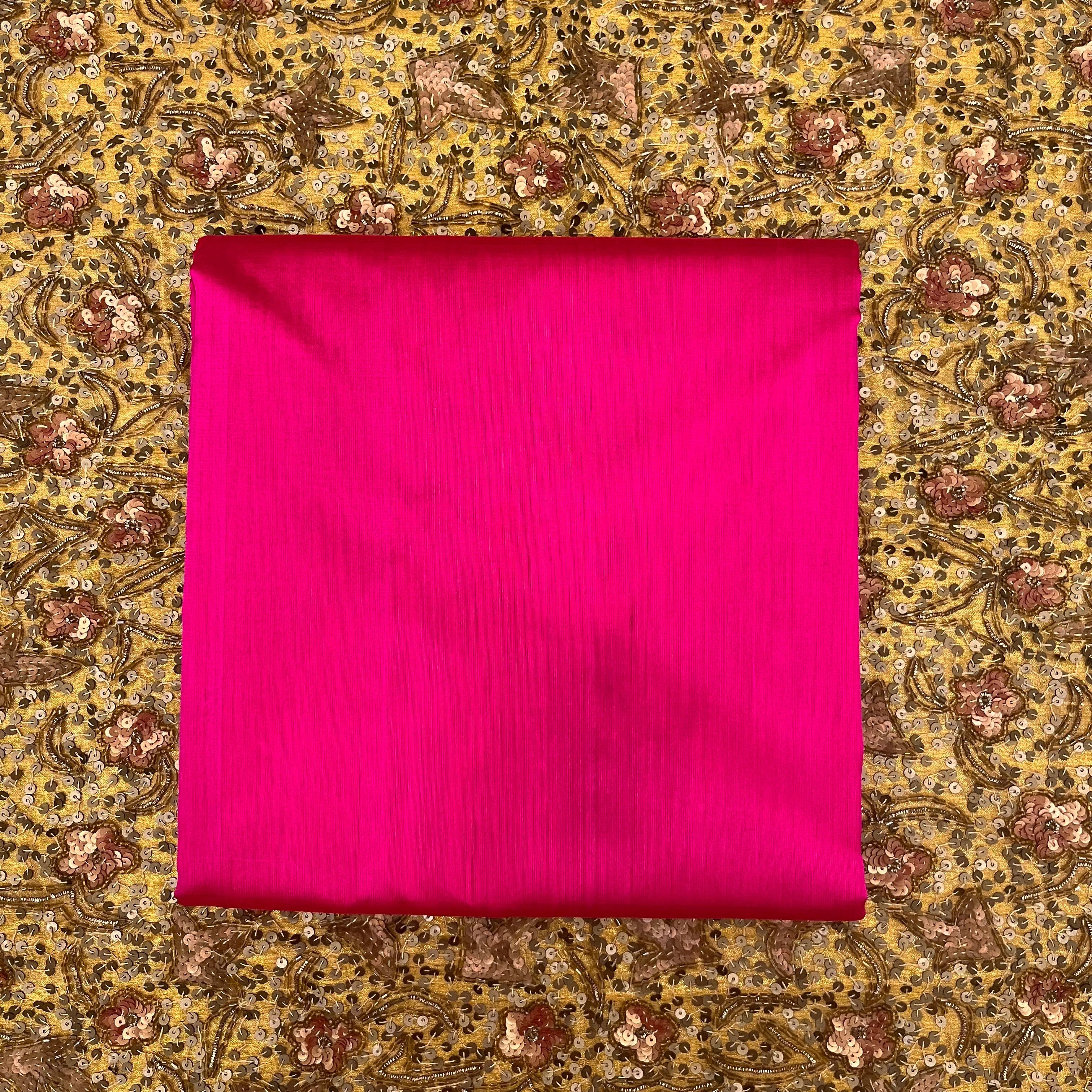 Chili Red and pink Chanderi silk saree with tassels on pallu - Image 14