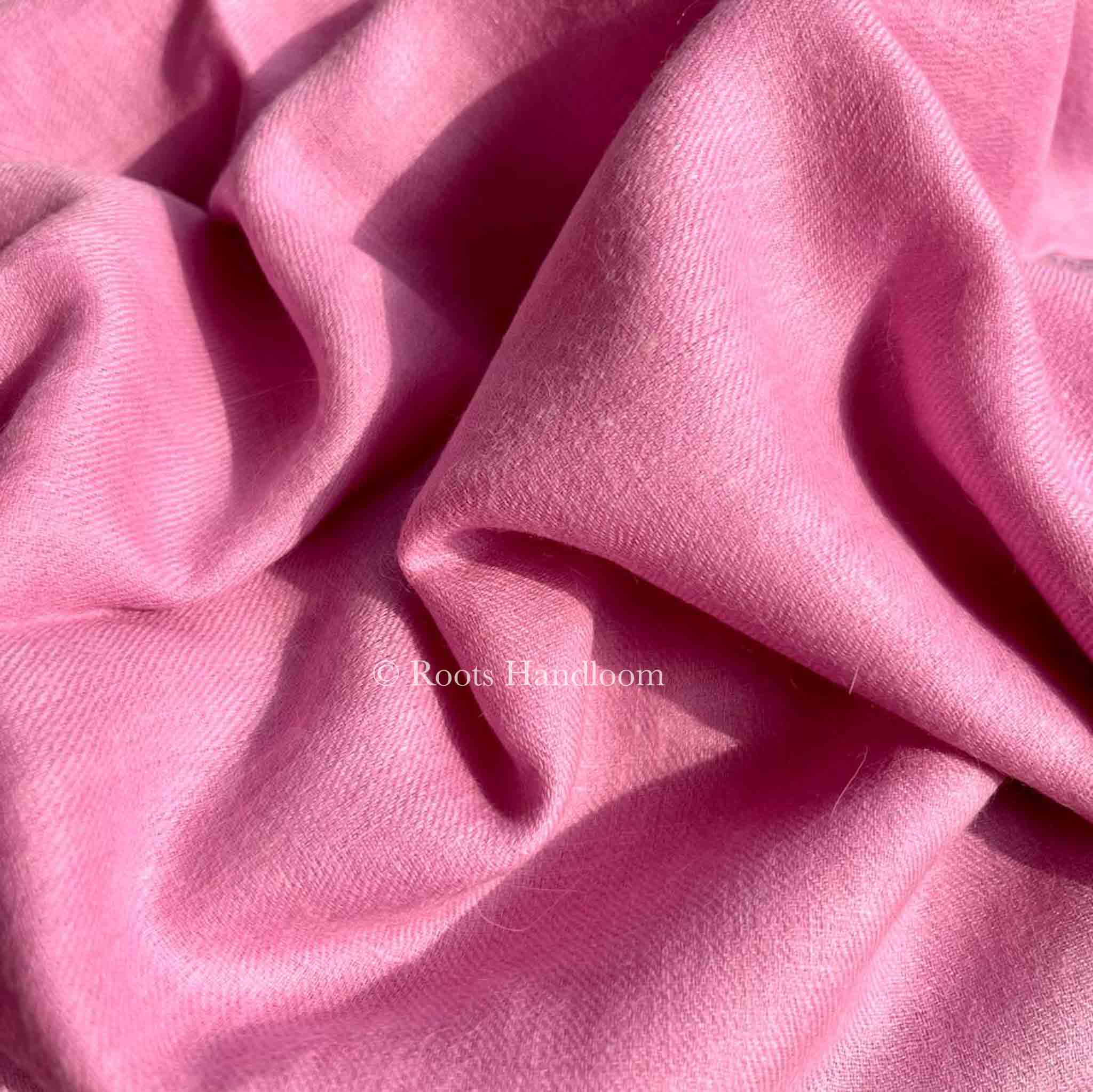 Pink Pashmina Stole with Sozni Embroidery - Image 8