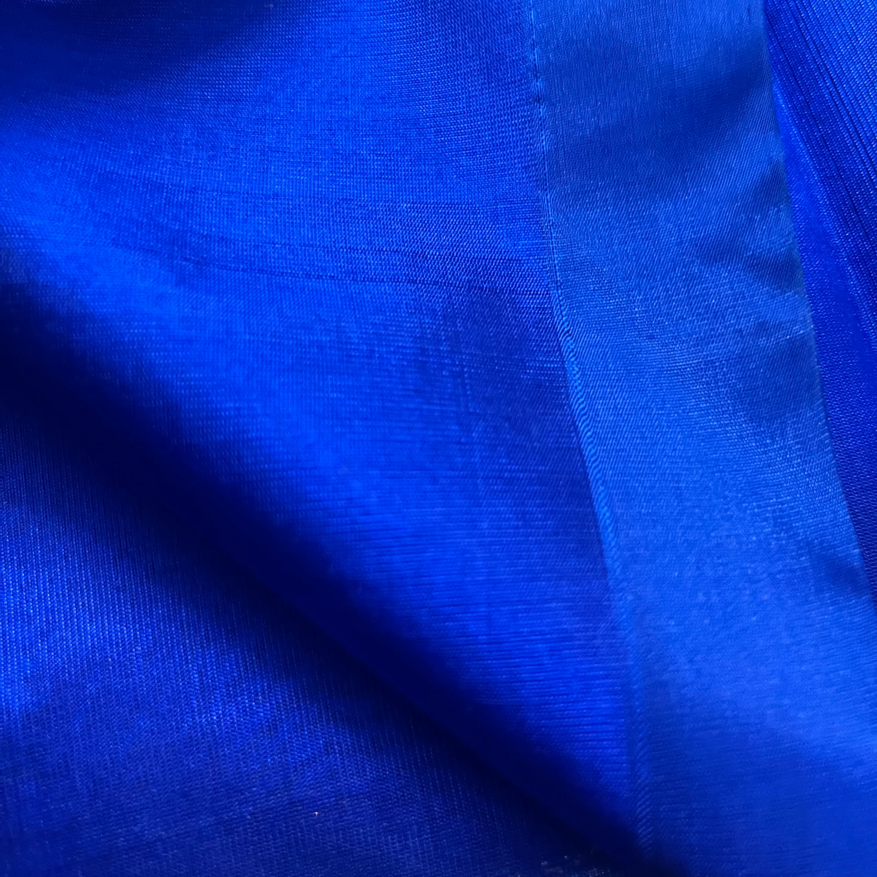 Electric blue Chanderi silk saree with silk border - Image 12